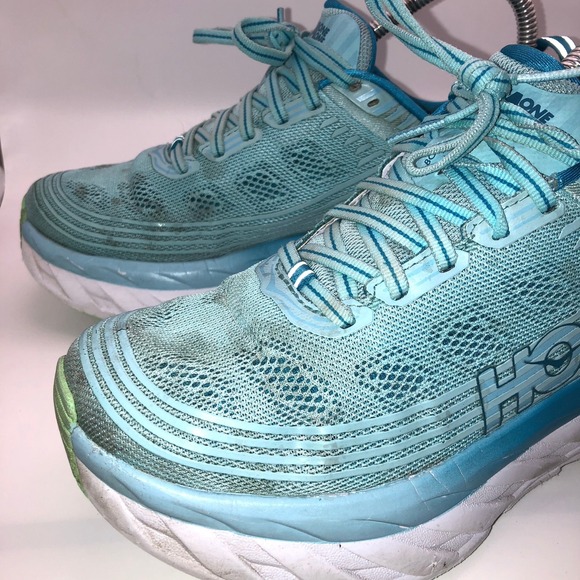 Hoka One One Bondi 7 Women's Running Shoes Teal Blue Comfort Max Cushion Size 8 - Picture 6 of 12
